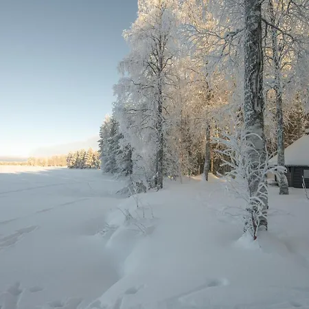 Laehderinne - 2 Bedroom Log Cabin, Private Beach, Wifi & Sauna Puolanka Exterior photo